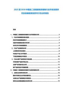2025至2030中國連二亞硫酸鈉濃縮物行業市場深度研究及發展前景投資可行性分析報告