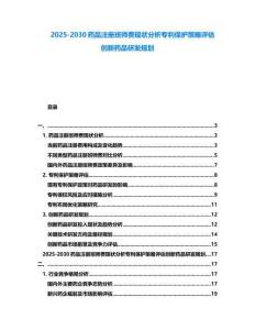 2025-2030药品注册班师费现状分析专利保护策略评估创新药品研发规划