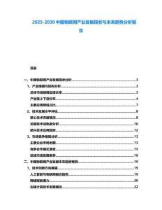 2025-2030中国物联网产业发展现状与未来趋势分析报告