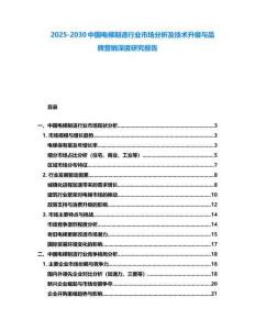 2025-2030中国电梯制造行业市场分析及技术升级与品牌营销深度研究报告