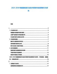 2025-2030電暖器制造行業技術革新市場消費者行為研究