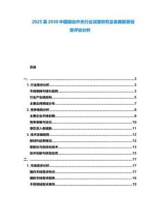 2025至2030中国拨动开关行业深度研究及发展前景投资评估分析