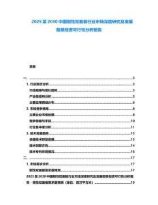 2025至2030中國剛性雙面板行業市場深度研究及發展前景投資可行性分析報告