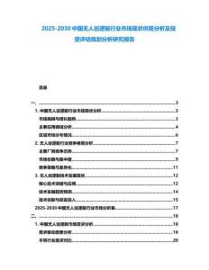 2025-2030中国无人巡逻艇行业市场现状供需分析及投资评估规划分析研究报告