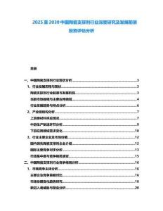 2025至2030中國陶瓷支撐劑行業深度研究及發展前景投資評估分析