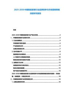 2025-2030中國智能家居行業品牌競爭與市場營銷策略深度研究報告