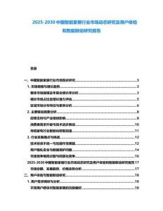 2025-2030中國智能家居行業市場動態研究及用戶體驗和智能聯動研究報告