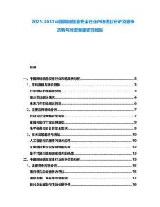 2025-2030中國網(wǎng)絡(luò)信息安全行業(yè)市場現(xiàn)狀分析及競爭態(tài)勢與投資策略研究報告