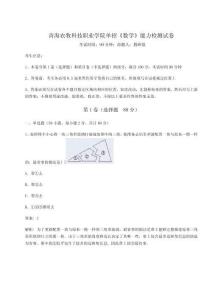 2025青海農(nóng)牧科技職業(yè)學(xué)院單招《數(shù)學(xué)》能力檢測試卷及參考答案詳解【鞏固】