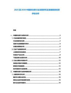 2025至2030中國煤倉耙行業深度研究及發展前景投資評估分析