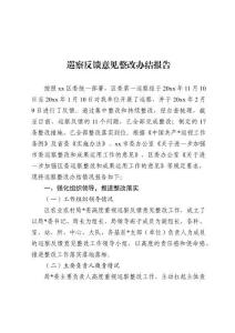 巡察反饋意見整改辦結報告