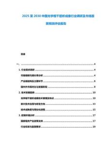 2025至2030中國(guó)光學(xué)相干層析成像行業(yè)調(diào)研及市場(chǎng)前景預(yù)測(cè)評(píng)估報(bào)告