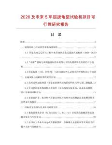 2026及未來5年屈撓龜裂試驗(yàn)機(jī)項(xiàng)目可行性研究報(bào)告