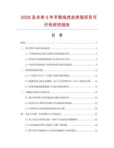 2026及未來5年羊剪絨虎皮床毯項目可行性研究報告