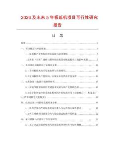 2026及未來5年板紙機項目可行性研究報告