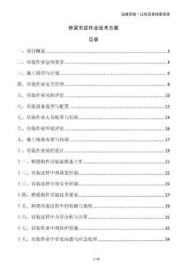 橋梁吊裝作業(yè)技術(shù)方案