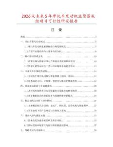 2026及未來5年摩托車發動機漲緊器板組項目可行性研究報告