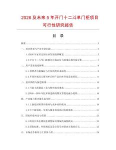 2026及未來5年開門十二斗單門柜項目可行性研究報告