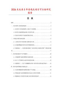 2026及未來(lái)5年凍雞爪項(xiàng)目可行性研究報(bào)告