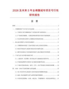 2026及未來5年全棉簇絨布項目可行性研究報告