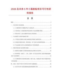 2026及未來5年小畫舫船項目可行性研究報告
