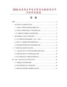 2026及未來5年電子琴音樂教程項目可行性研究報告