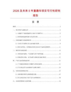 2026及未來5年童趣車項(xiàng)目可行性研究報(bào)告
