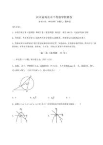 2024河南省輝縣市中考數(shù)學(xué)檢測卷及參考答案詳解【預(yù)熱題】