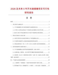 2026及未來(lái)5年開(kāi)關(guān)接插鍵項(xiàng)目可行性研究報(bào)告