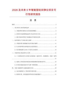 2026及未來5年智能型砼回彈儀項目可行性研究報告