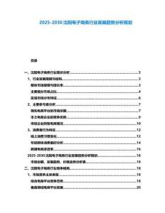 2025-2030沈陽電子商務行業發展趨勢分析規劃