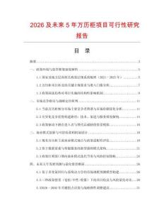 2026及未來5年萬歷柜項目可行性研究報告