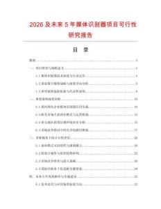 2026及未來5年媒體識別器項目可行性研究報告