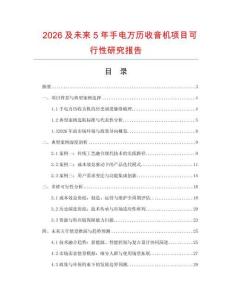 2026及未來5年手電萬歷收音機項目可行性研究報告