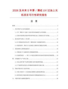 2026及未來5年厚／薄紙UV過油上光機項目可行性研究報告