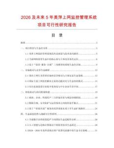 2026及未來5年美萍上網監控管理系統項目可行性研究報告