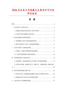2026及未來5年隱藏式支架項目可行性研究報告