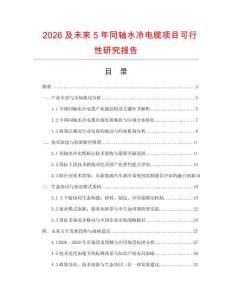 2026及未來5年同軸水冷電纜項目可行性研究報告