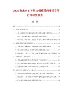 2026及未來5年防火鋼板隔間墻項目可行性研究報告