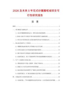 2026及未來5年花式紗圈圈呢絨項目可行性研究報告