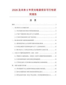 2026及未來5年熒光筆袋項目可行性研究報告