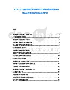 2025-2030塞浦路斯石油開采行業市場競爭格局分析及資金運營項目布局規劃經濟研究