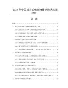 2026年中國對夾式電磁流量計數據監測報告