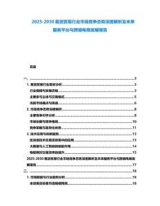 2025-2030易貨貿易行業市場競爭態勢深度解析及未來服務平臺與跨境電商發展報告