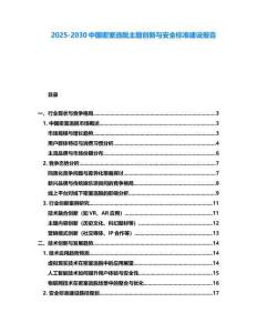 2025-2030中國密室逃脫主題創新與安全標準建設報告