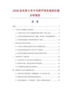 2026及未來5年卡馬西平項目投資價值分析報告