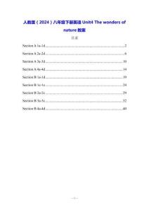 人教版（2024）八年級下冊英語Unit 4 The wonders of nature教案