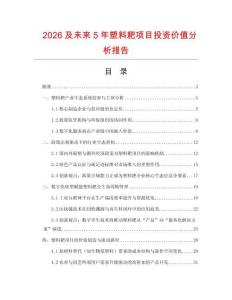 2026及未來5年塑料耙項(xiàng)目投資價(jià)值分析報(bào)告