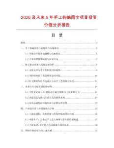 2026及未來5年手工鉤編圍巾項目投資價值分析報告