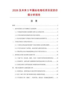 2026及未來5年扁絲收卷機項目投資價值分析報告